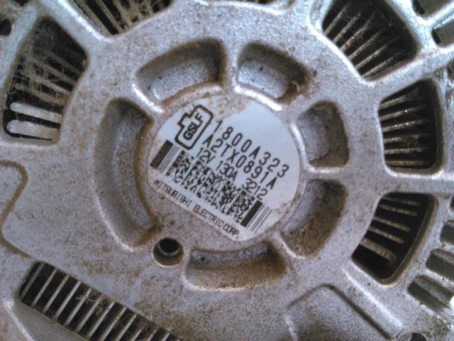 Dynamo til Mitsubishi Outlander 2012-2015 (Type III, Fase 1)  (1800A323|A2TX0891A|)