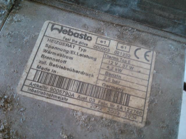 Bensinvarmer til Toyota Corolla 2002-2007 (WEBASTO|)