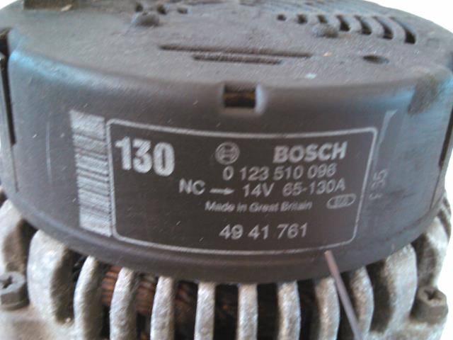Dynamo til Saab 9-5 1997-2001 (Type I, Fase 1)  (BOSCH|0123510096|4941761|)