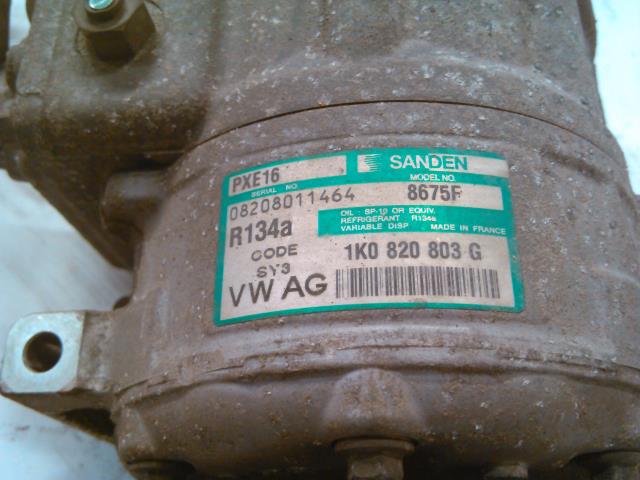 Aircondition kompressor til VW Touran 2003-2006 (Type I, Fase 1)  (SANDEN|1K0820803G|)