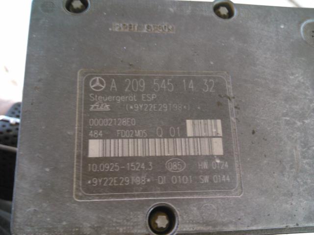 ABS sentral til Mercedes C-Klasse 2000-2004 (Fase 1) (W203) (W203) (ATE|A2095451432|A0044315412|10.0925-1524.3)