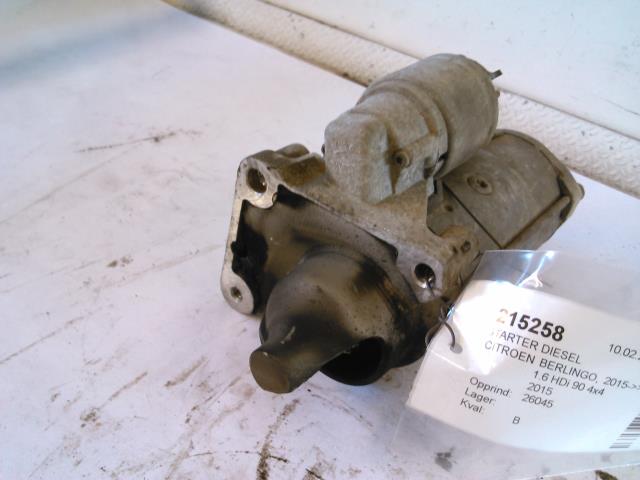 Starter diesel til Citroën Berlingo 2015-2019 (Type II, Fase 2)  (VALEO|9662854180|)