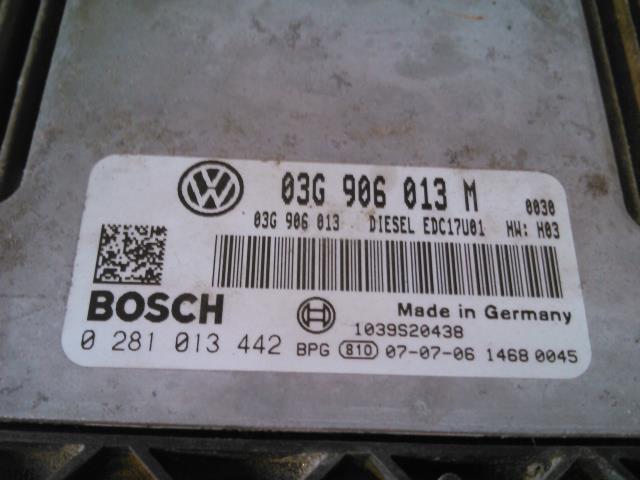 Styreenhet motor til Škoda Fabia 2007-2010 (Type II, Fase 1)  (BOSCH|03G906013M|0281013442|)