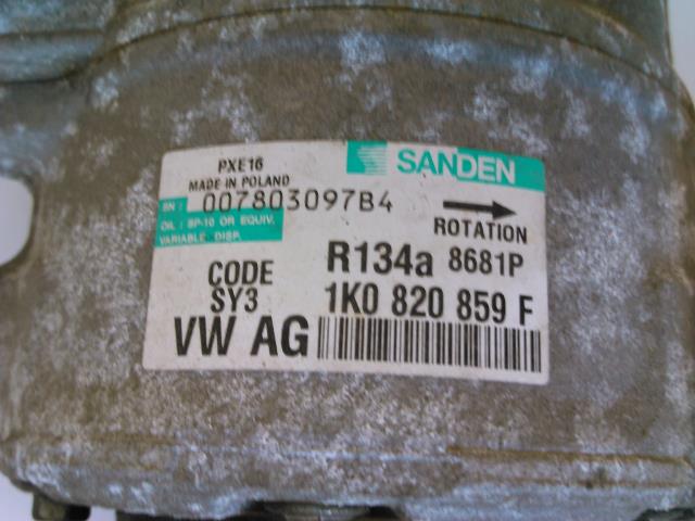 Aircondition kompressor til VW Passat 2005-2010 (B6) (B6) (SANDEN|1K0820859F|)