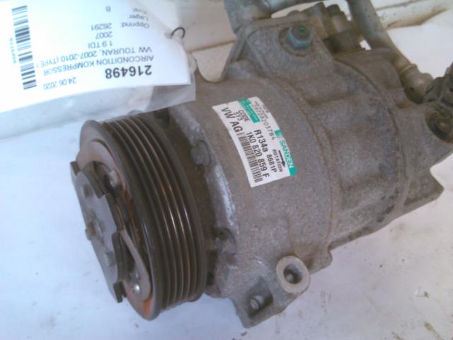 Aircondition kompressor til VW Touran 2007-2010 (Type I, Fase 2)  (SANDEN|1K0820859F|)