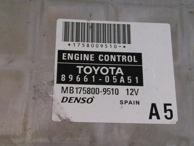 Styreenhet motor til Toyota Avensis 2003-2008 (Type II)  (DENSO|89661-05A51|MB175800-9510|)