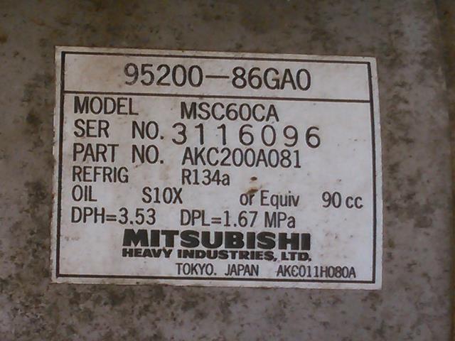 Aircondition kompressor til Subaru Justy 2003-2007 (Type III)  (95200-86GA0|)