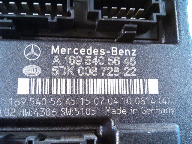 Styreenhet comfort (BCM) til Mercedes A-Klasse 2005-2012 (W169) (W169) (A1695405645|)