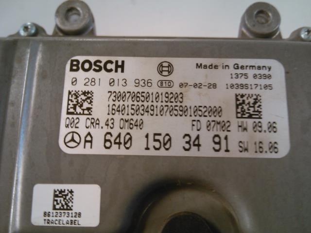 Styreenhet motor til Mercedes A-Klasse 2005-2012 (W169) (W169) (BOSCH|A6401503491|0281013936|)
