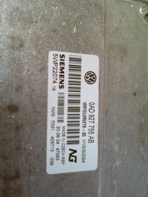Styreenhet diverse til VW Touareg 2003-2007 (Type I, Fase 1) (SIEMENS|0AD927755AB|)