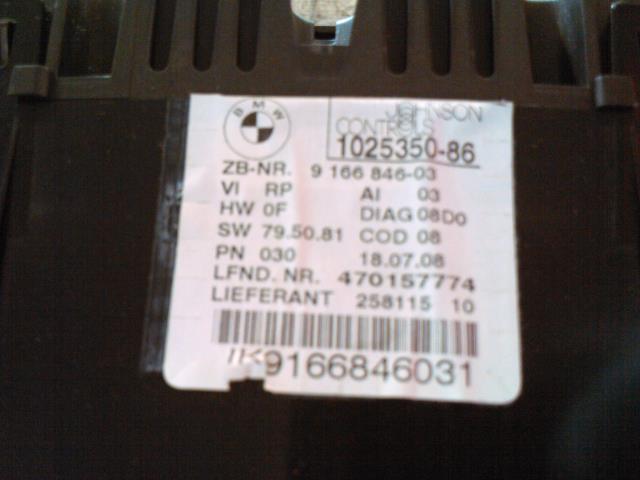 Instrumentpanel til BMW 3-Serie 2005-2011 (E90/E91/E92/E93) (E90/E91/E92/E93) (9166846-03|1025350-86|)