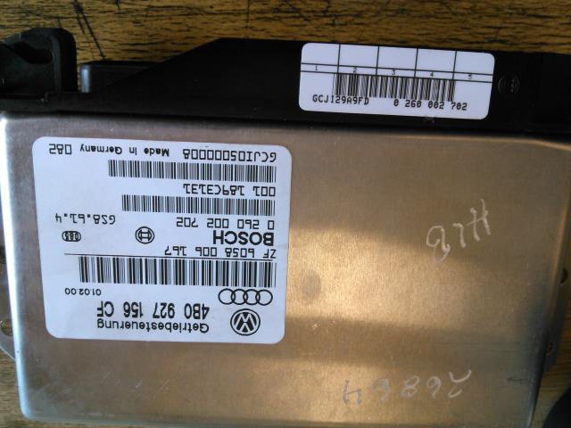 Styreenhet girkasse til Audi A6 1997-2001 (Type II, Fase 1) (C5) (C5) (BOSCH|4B0927156CF|0260002702|)