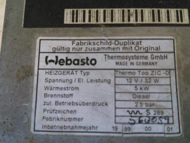 Dieselvarmer til Mercedes A-Klasse 1998-2004 (W168) (W168) (WEBASTO|1685000598|)