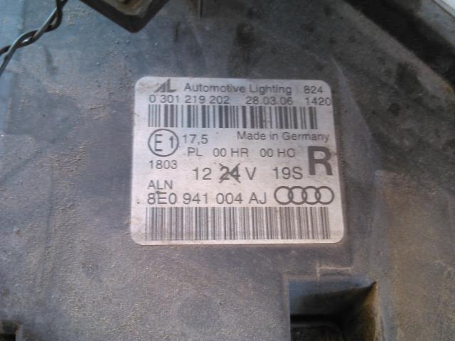 Frontlykt høyre halogen til Audi A4 2004-2008 (Type III) (B7) (B7) 
