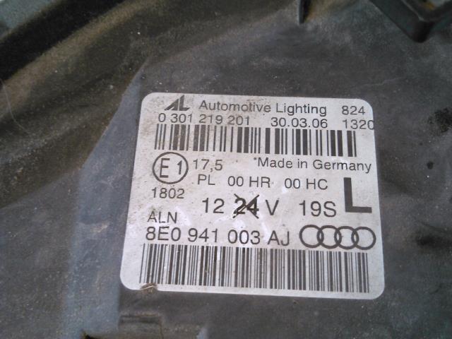 Frontlykt venstre halogen til Audi A4 2004-2008 (Type III) (B7) (B7) 