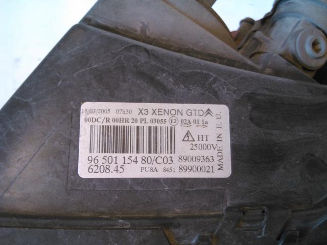 Frontlykt venstre halogen til Citroën C5 2005-2008 (Type I, Fase 2)