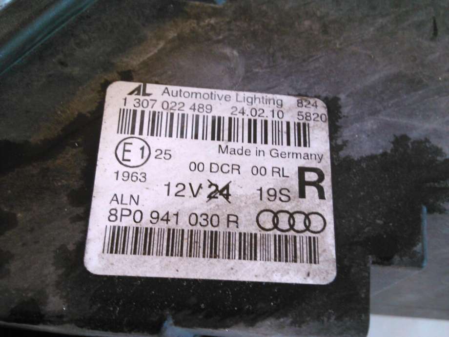 Frontlykt høyre xenon til Audi A3 2003-2008 (Type II, Fase 1)  
