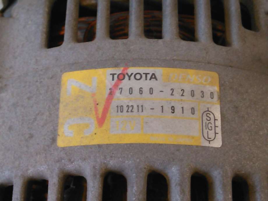 Dynamo til Toyota Corolla 2002-2007  (DENSO|27060-22030|102211-1910|)