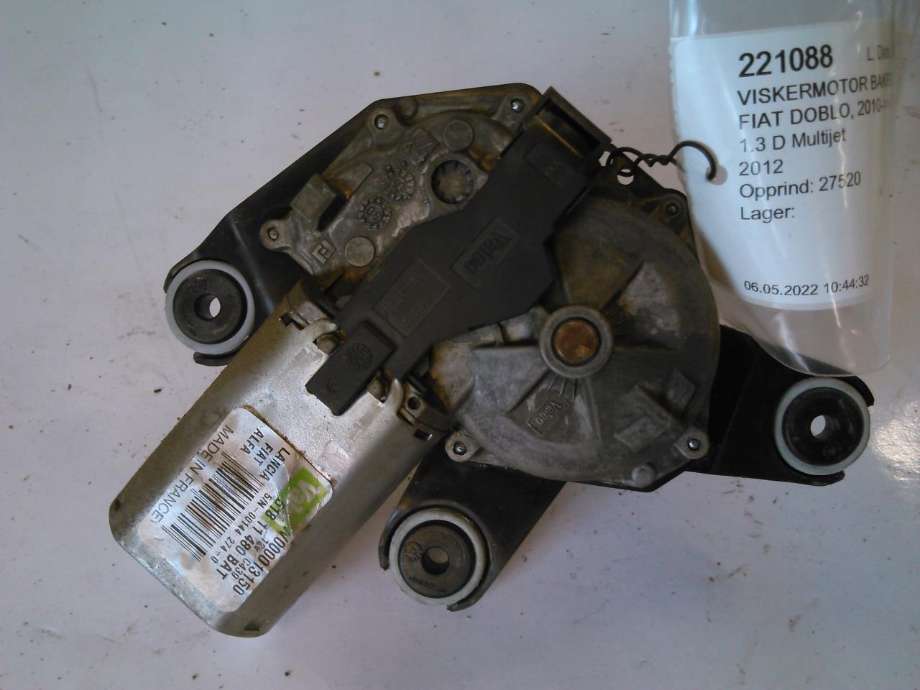 Viskermotor bakrute venstre til Fiat Doblo 2010-->> (Type II)  (VALEO|51811480|)