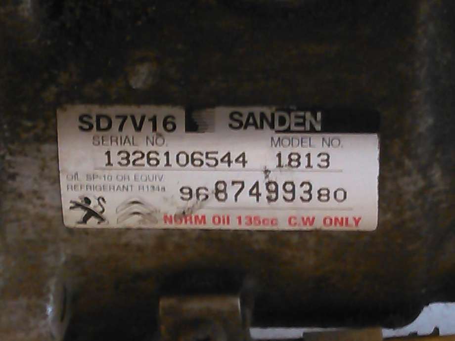 Aircondition kompressor til Citroën Jumpy 2007-2016 (Type II)  (SANDEN|9687499380|)