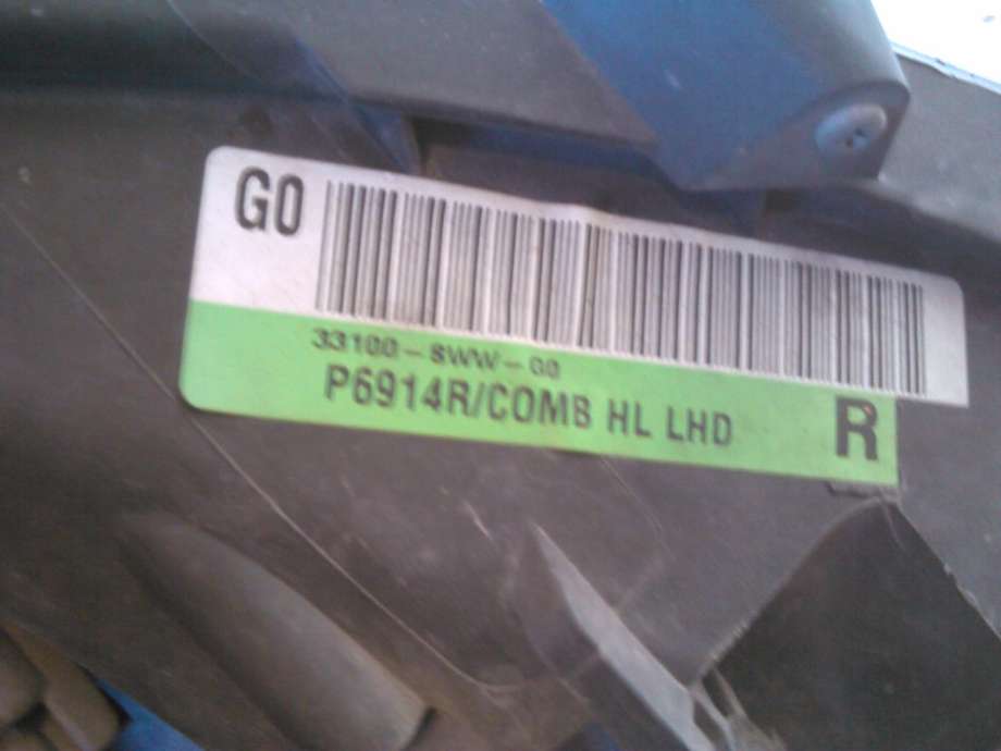Frontlykt høyre halogen til Honda CR-V 2007-2012 (Type III)  