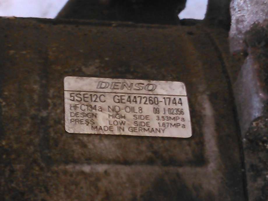 Aircondition kompressor til Toyota Verso, 2004-2009 (Type II)  (DENSO|GE447260-1744)