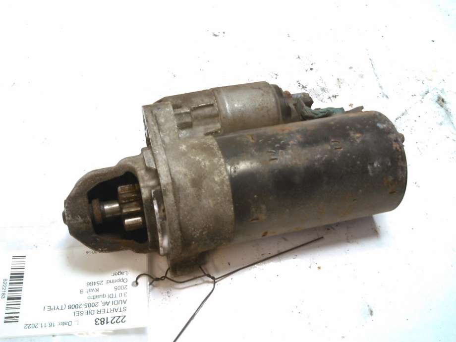 Starter diesel til Audi A6 2005-2008 (Type III, Fase 1) (C6) (C6) 