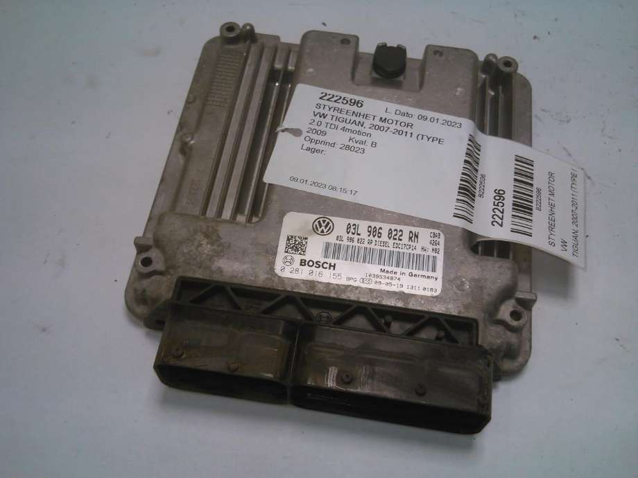 Styreenhet motor til VW Tiguan, 2007-2011 (Type I, Fase 1)  (BOSCH|03L906022RN)
