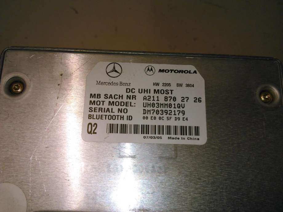 Styreenhet diverse til Mercedes ML 2005-2011 (W164) (W164) (MOTOROLA|A2118702726|)