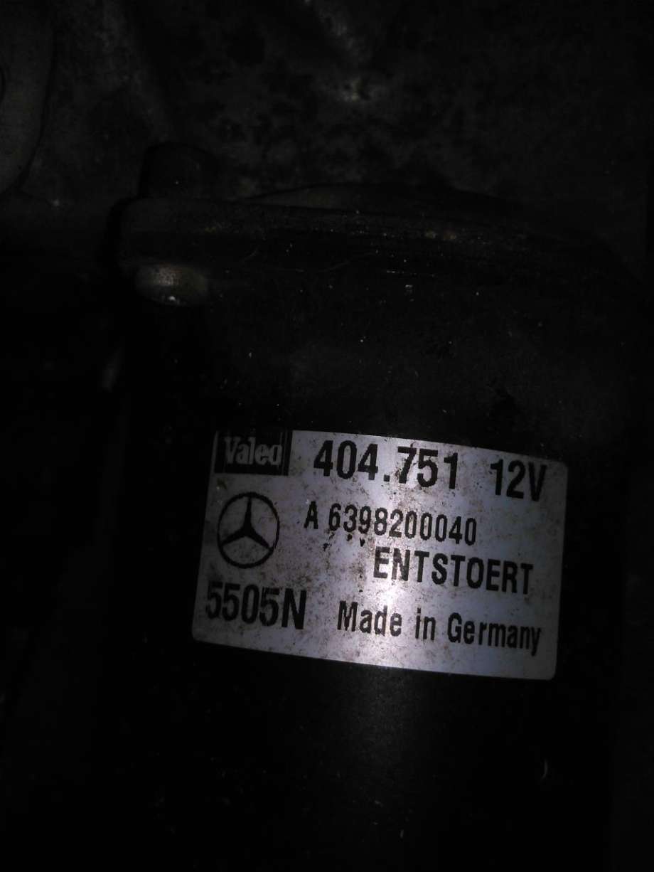 Viskermotor frontrute komplett m/overføring til Mercedes Vito/Viano 2004-2010 (Fase 1) (W639) (W639) 