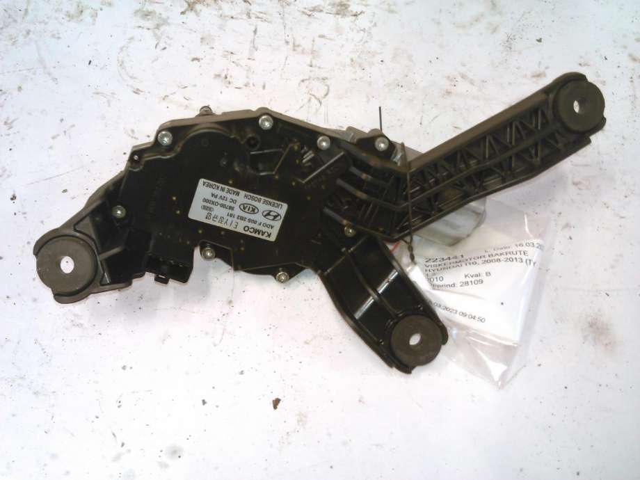 Viskermotor bakrute til Hyundai i10 2008-2013 (Type I)  (AD0F00S2B2181|98700-0X000|)