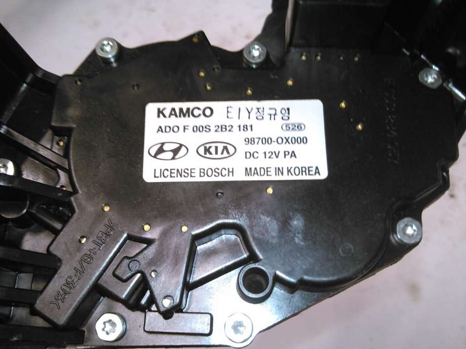 Viskermotor bakrute til Hyundai i10 2008-2013 (Type I)  (AD0F00S2B2181|98700-0X000|)