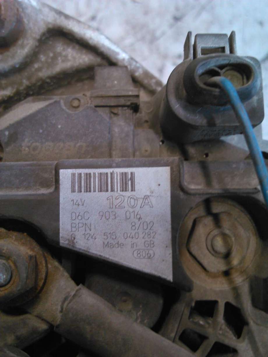 Dynamo til Audi A6 2001-2004 (Type II, Fase 2) (C5) (C5) (0124515040282|)