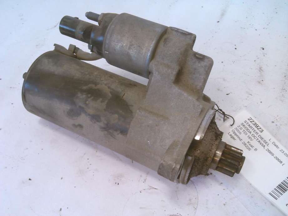 Starter diesel til Škoda Octavia, 2005-2008 (Type II, Fase 1)  (021911023H)