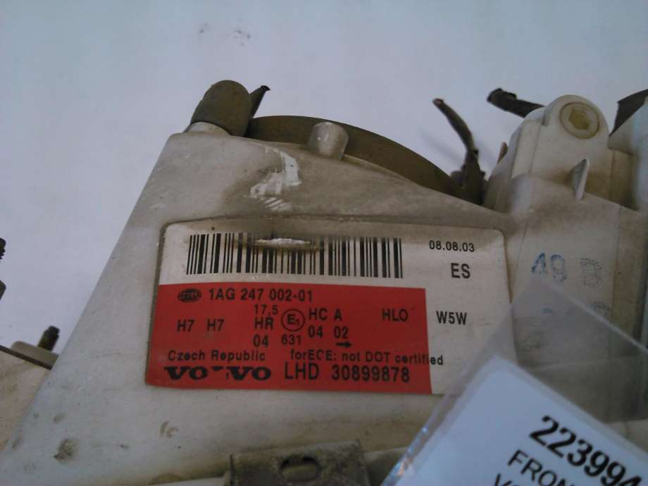 Frontlykt venstre halogen til Volvo V40 / S40 2000-2004 (Type I, Fase 2)  