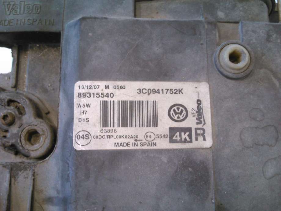 Frontlykt høyre xenon til VW Passat 2005-2010 (B6) (B6) 