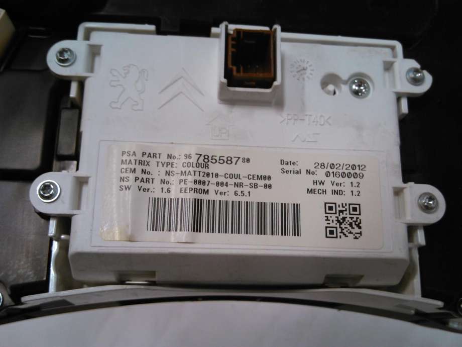 Instrumentpanel til Peugeot 508 2011-2014 (Type I, Fase 1)  (9678558780|)