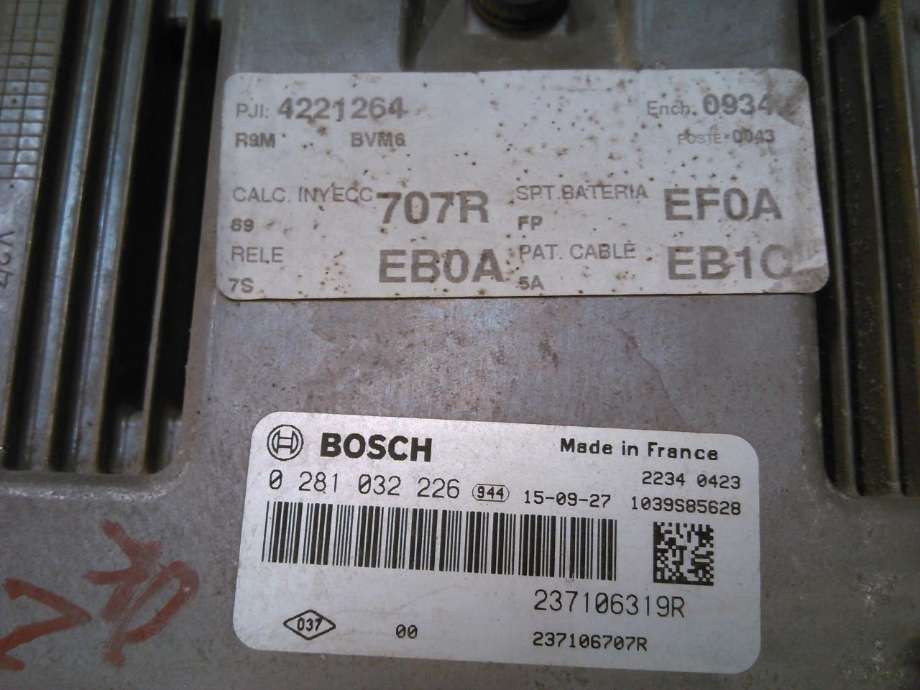 Styreenhet motor til Renault Kadjar 2015-->>  (BOSCH|0281032226|237106319R|)