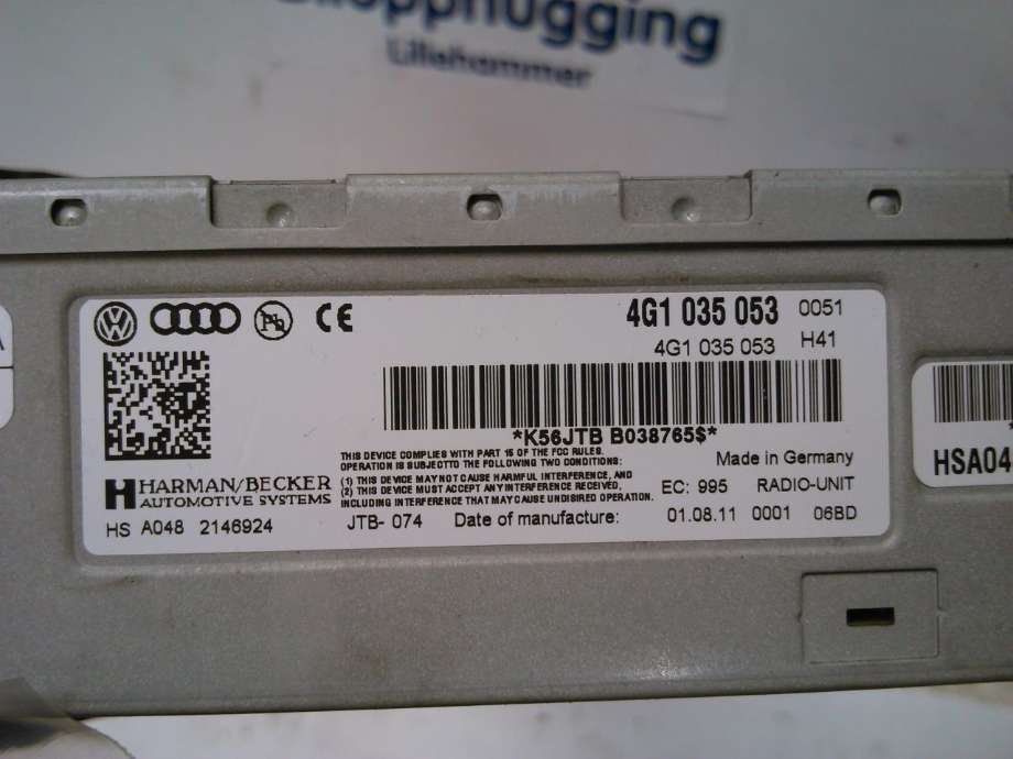 Styreenhet diverse til Audi A4, Allroad 2009-2016 (Type I) (B8) (B8) (|4G1035053)