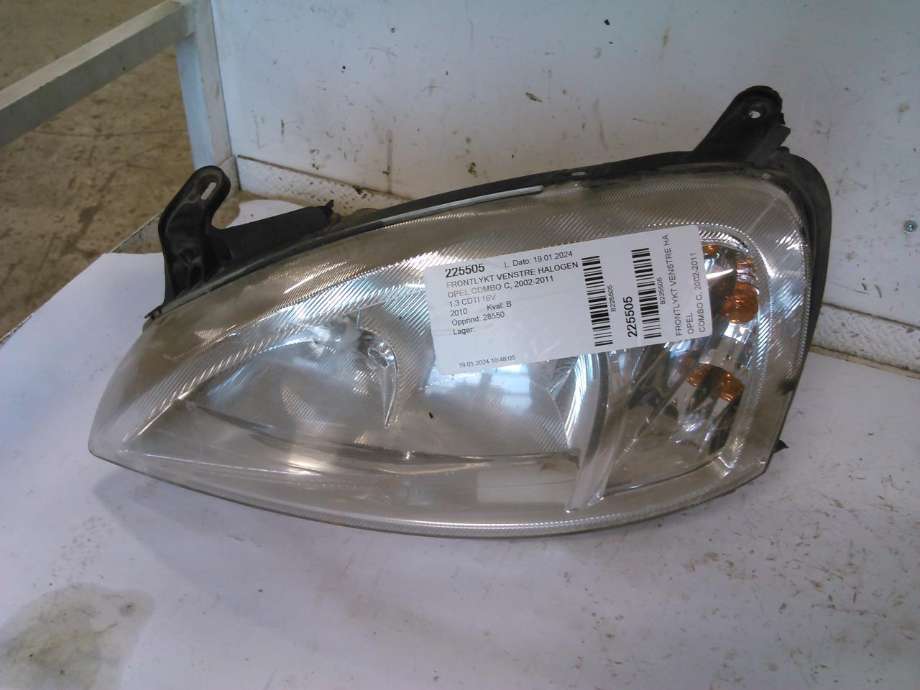 Frontlykt venstre halogen til Opel Combo C 2002-2011
