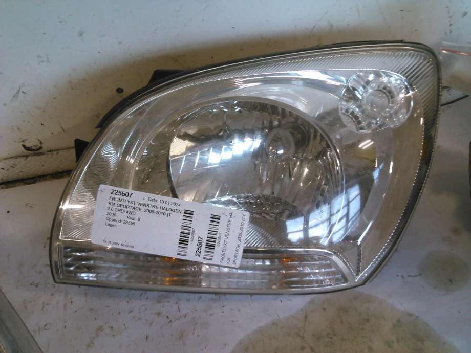Frontlykt venstre halogen til Kia Sportage, 2005-2010 (Type II)  