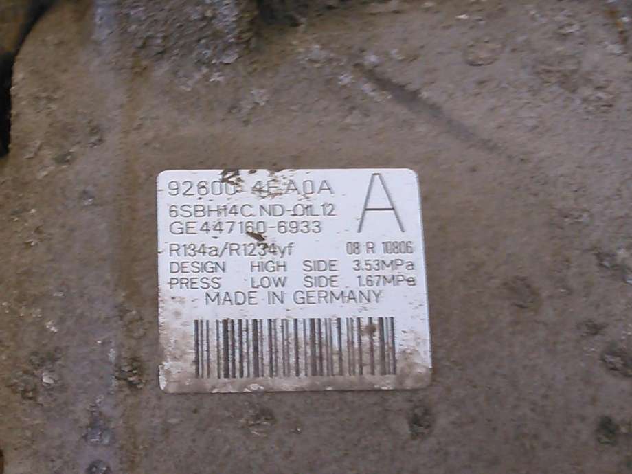 Aircondition kompressor til Nissan Qashqai 2014-2021 (Type II)  (GE447160-6933|926004EA0A|)