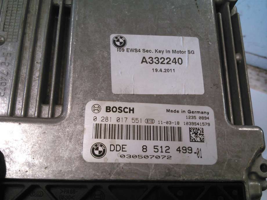 Styreenhet motor til BMW 3-Serie 2005-2011 (E90/E91/E92/E93) (E90/E91/E92/E93) (0281017551|8512499-01|)
