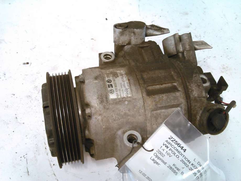 Aircondition kompressor til VW Polo, 2002-2005 (Type IV, Fase 1)  (DENSO|6Q0820803D)