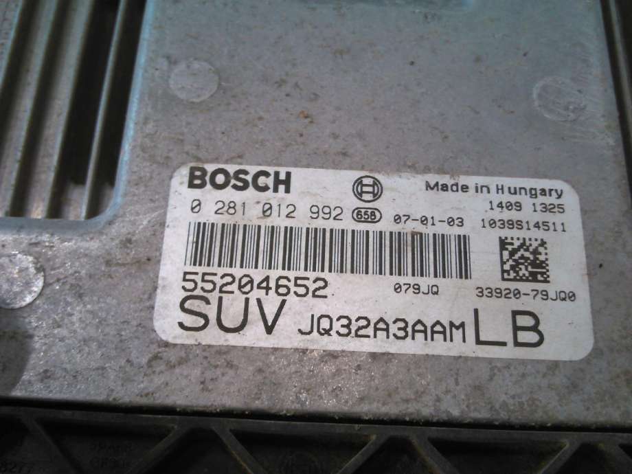 Styreenhet motor til Suzuki SX4 2006-2009 (Type I, Fase 1)  (BOSCH|0281012992|)