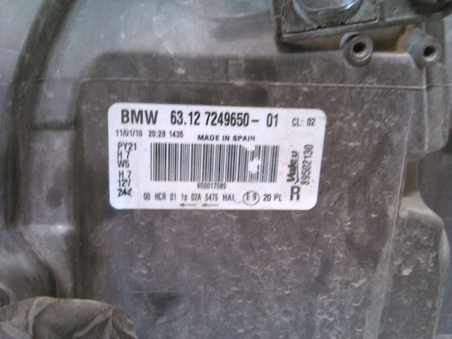 Frontlykt høyre halogen til BMW 1-Serie 2004-2011 (E81/E82/E87/E88) (E81/E82/E87/E88) 