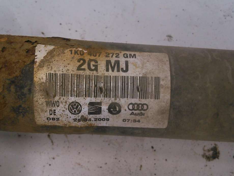 Drivaksel høyre foran, diesel/manuell til Audi A3 2009-2012 (Type II, Fase 2)  