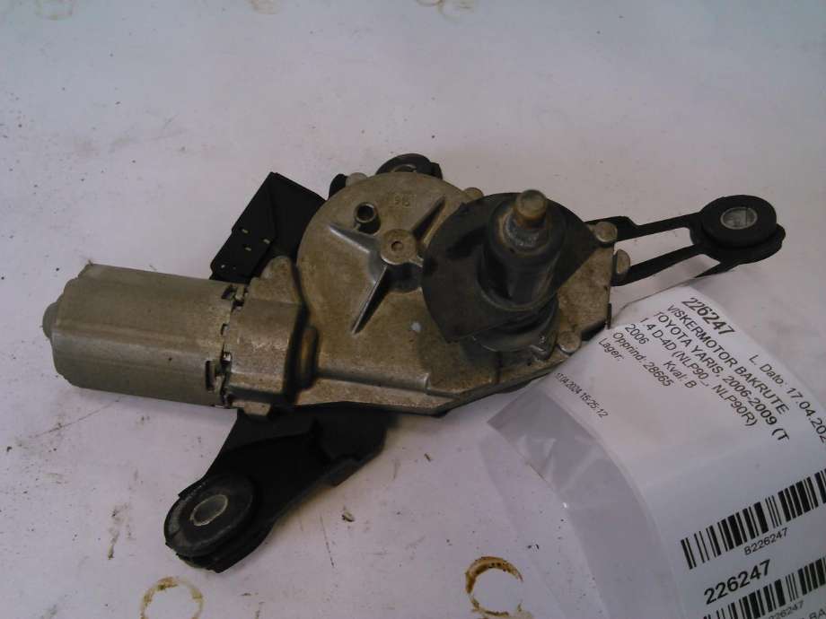 Viskermotor bakrute til Toyota Yaris, 2006-2009 (Type II, Fase 1)  