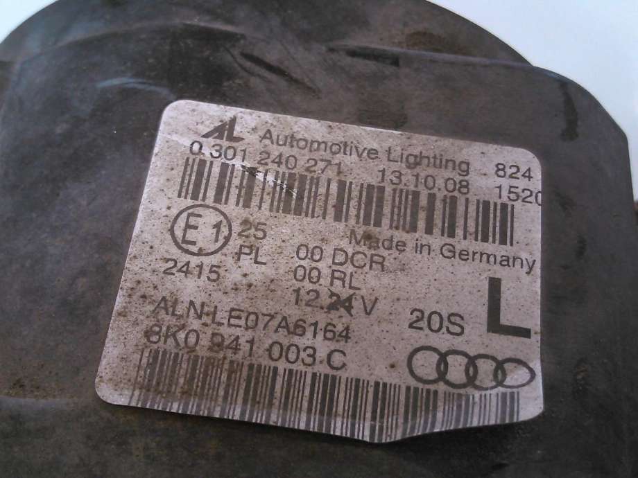 Frontlykt venstre xenon til Audi A4 2007-2014 (Type IV) (B8) (B8) 