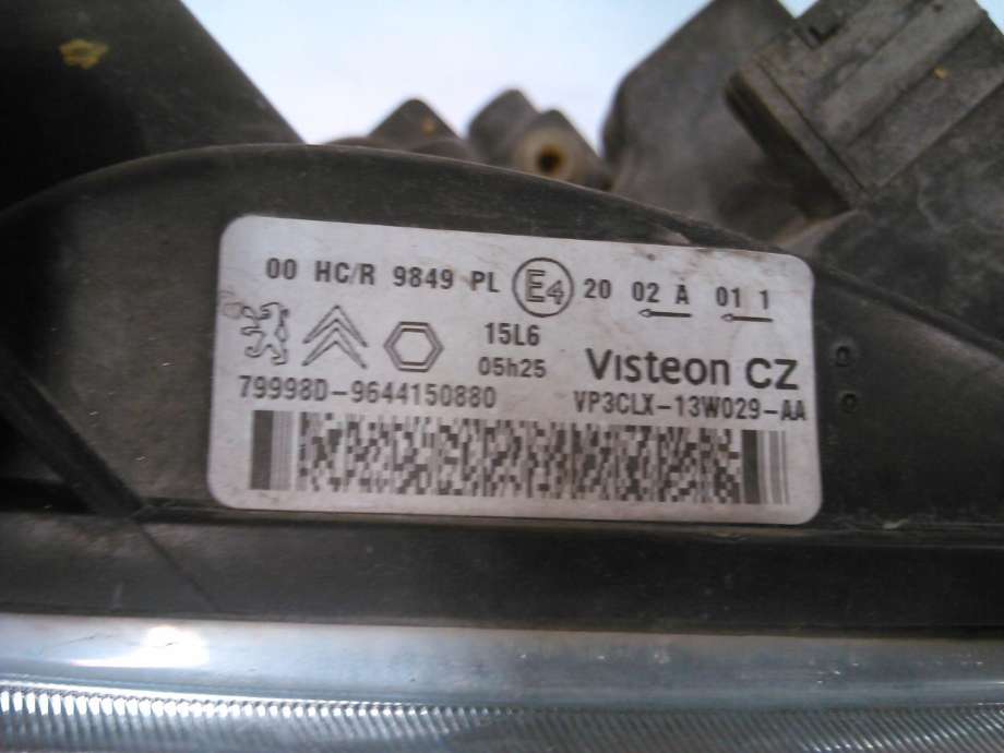 Frontlykt høyre halogen til Citroën Berlingo 2002-2008 (Type I, Fase 2)  